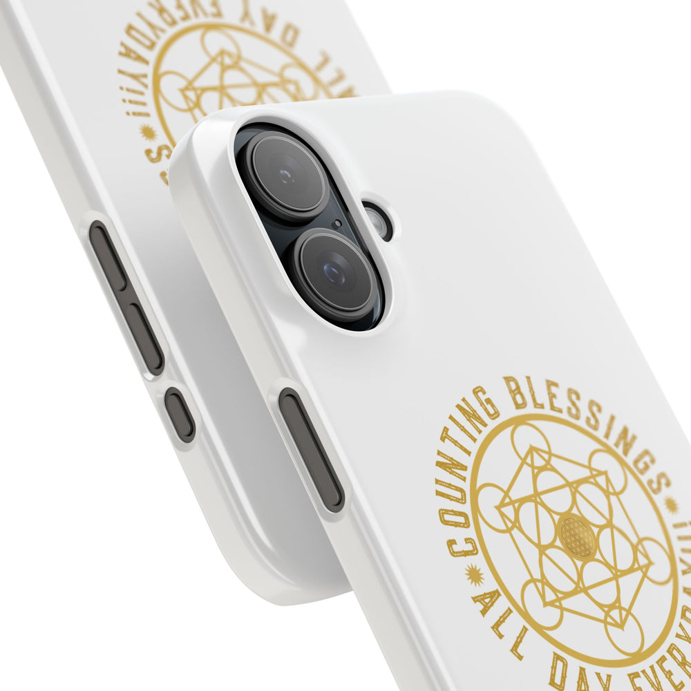 Copy of COUNTING BLESSINGS ALL DAY EVERYDAY!!! - Slim Phone Cases, Case-Mate - YELLOW
