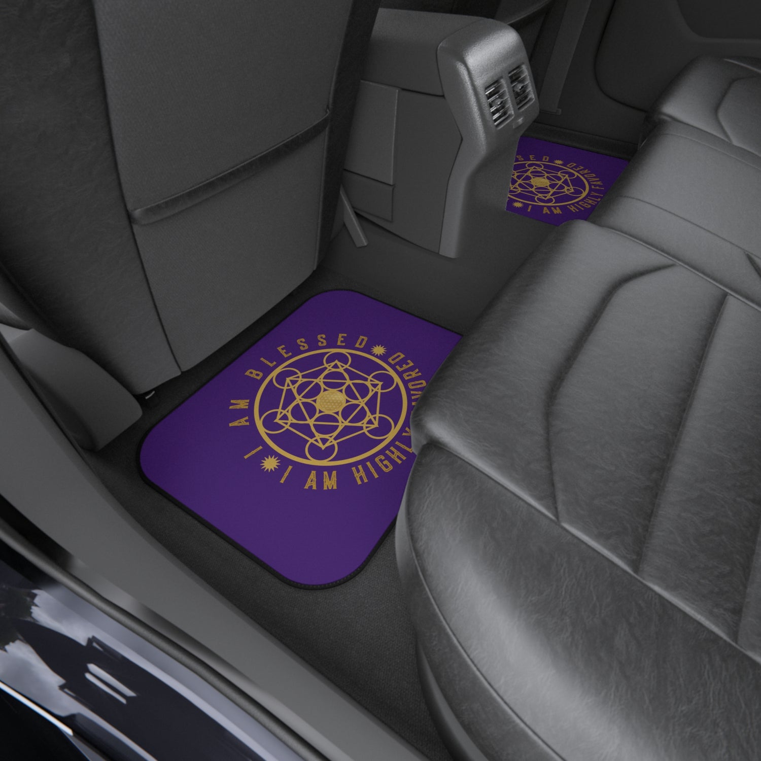 I AM BLESSED I AM HIGHLY FAVORED - Car Mats (Set of 4) - Purple
