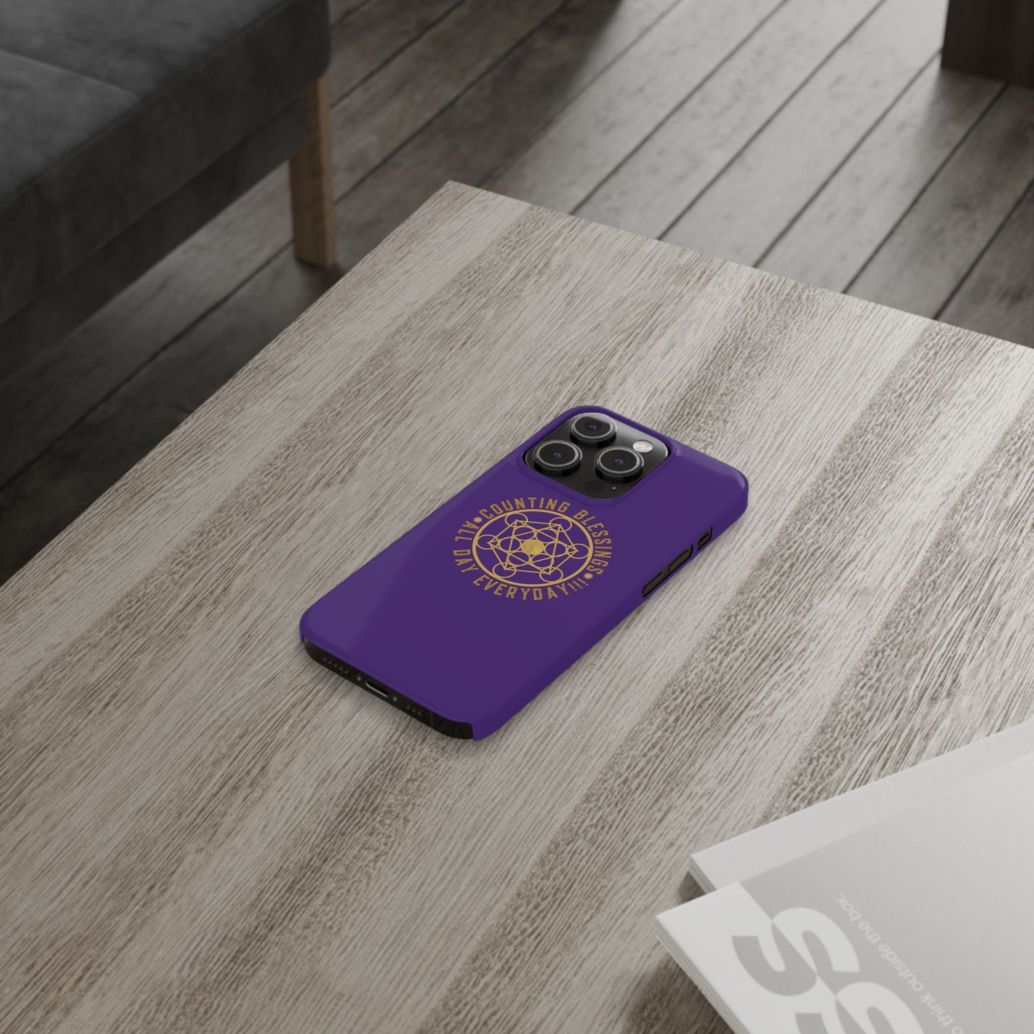 COUNTING BLESSINGS ALL DAY EVERYDAY!!! - Slim Phone Cases, Case-Mate - PURPLE