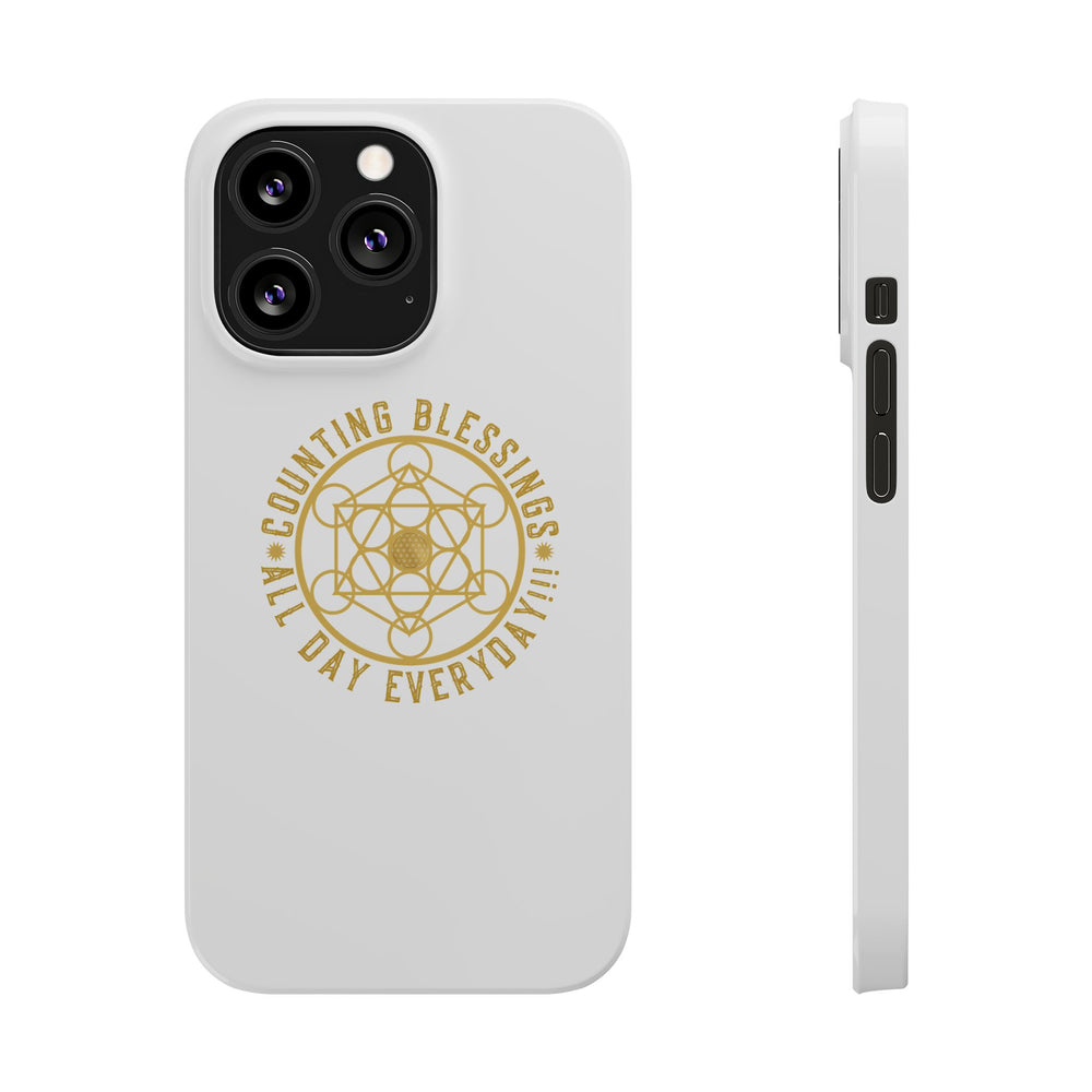 Copy of COUNTING BLESSINGS ALL DAY EVERYDAY!!! - Slim Phone Cases, Case-Mate - YELLOW