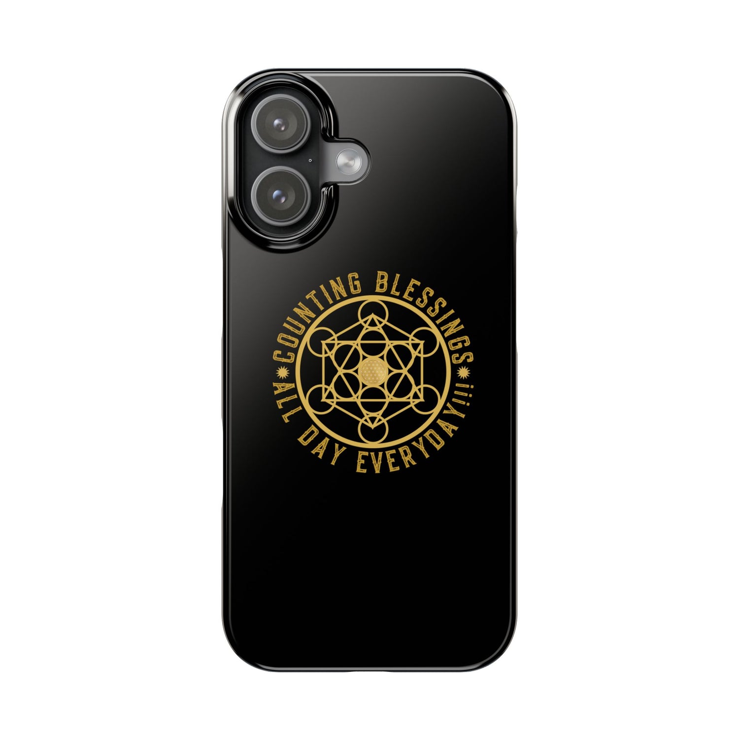 COUNTING BLESSINGS ALL DAY EVERYDAY!!! - Slim Phone Cases, Case-Mate - Black
