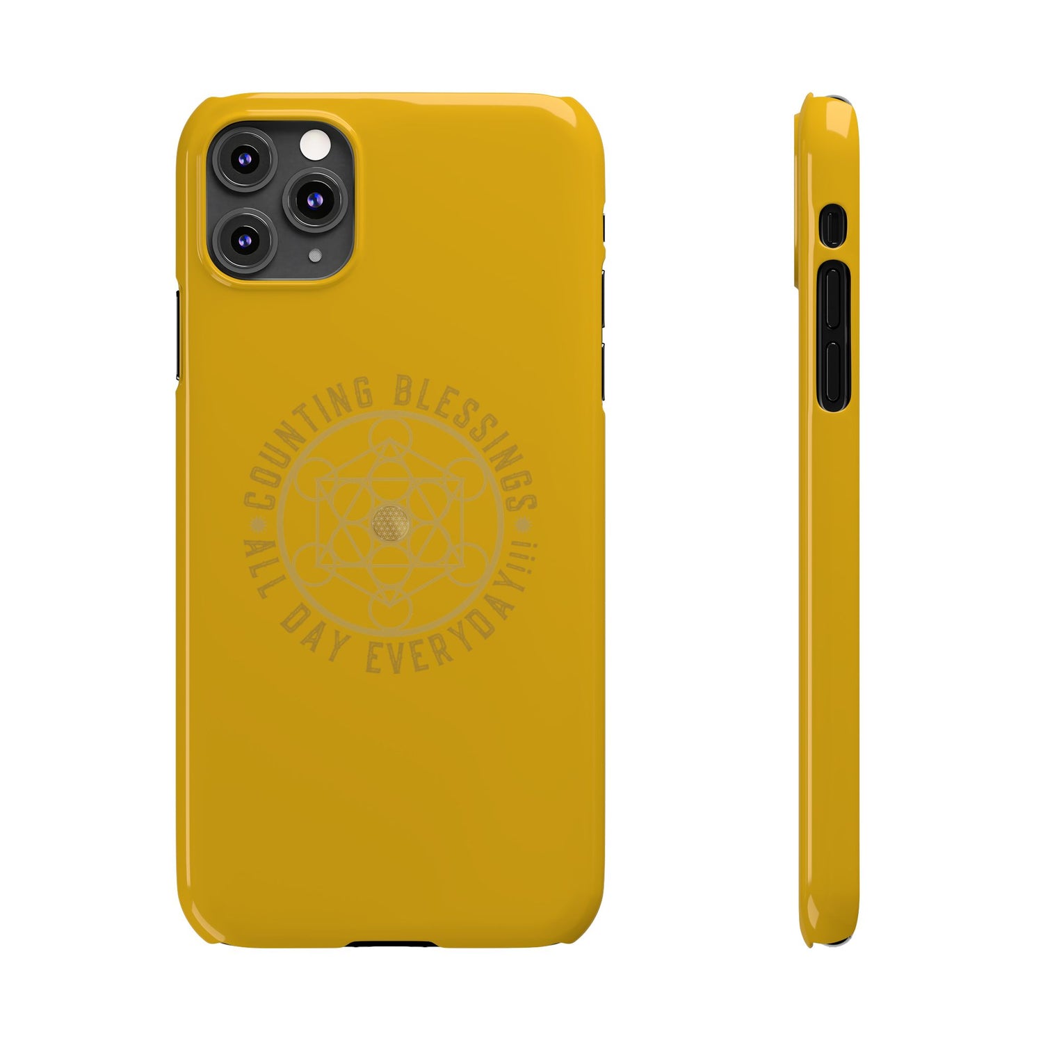 COUNTING BLESSINGS ALL DAY EVERYDAY!!! - Slim Phone Cases, Case-Mate - YELLOW