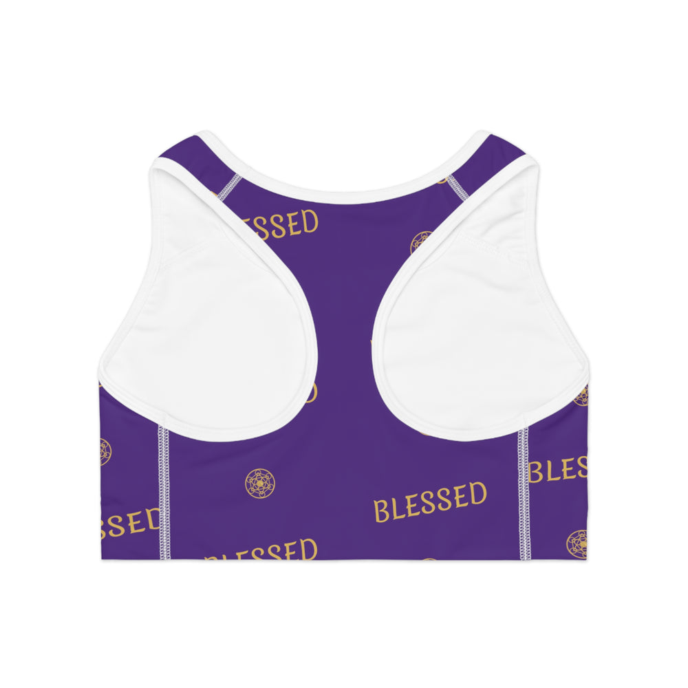 DYNYSTY - Sports Bra (AOP)  - PURPLE