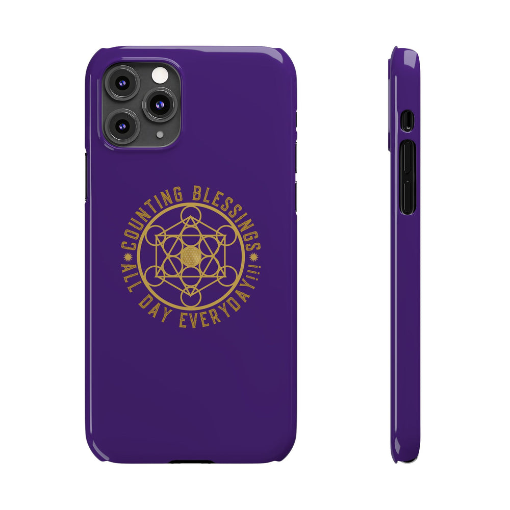 COUNTING BLESSINGS ALL DAY EVERYDAY!!! - Slim Phone Cases, Case-Mate - PURPLE