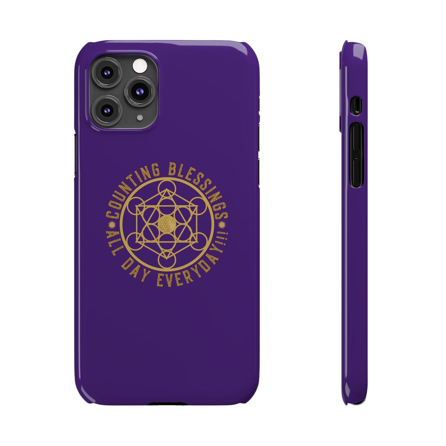 COUNTING BLESSINGS ALL DAY EVERYDAY!!! - Slim Phone Cases, Case-Mate - PURPLE
