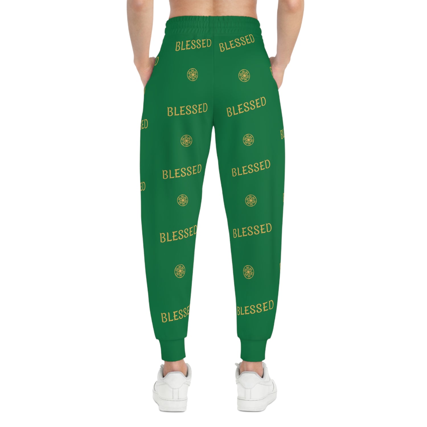 DYNYSTY - Women's Athletic Joggers (AOP) - Green