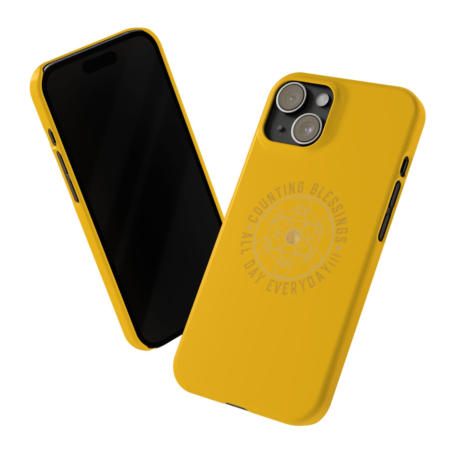 COUNTING BLESSINGS ALL DAY EVERYDAY!!! - Slim Phone Cases, Case-Mate - YELLOW