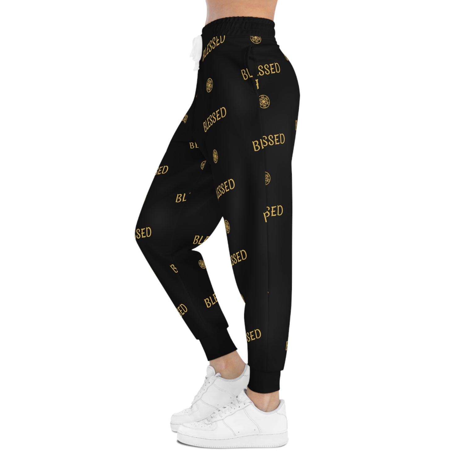 DYNYSTY - Women's Athletic Joggers (AOP) - Black