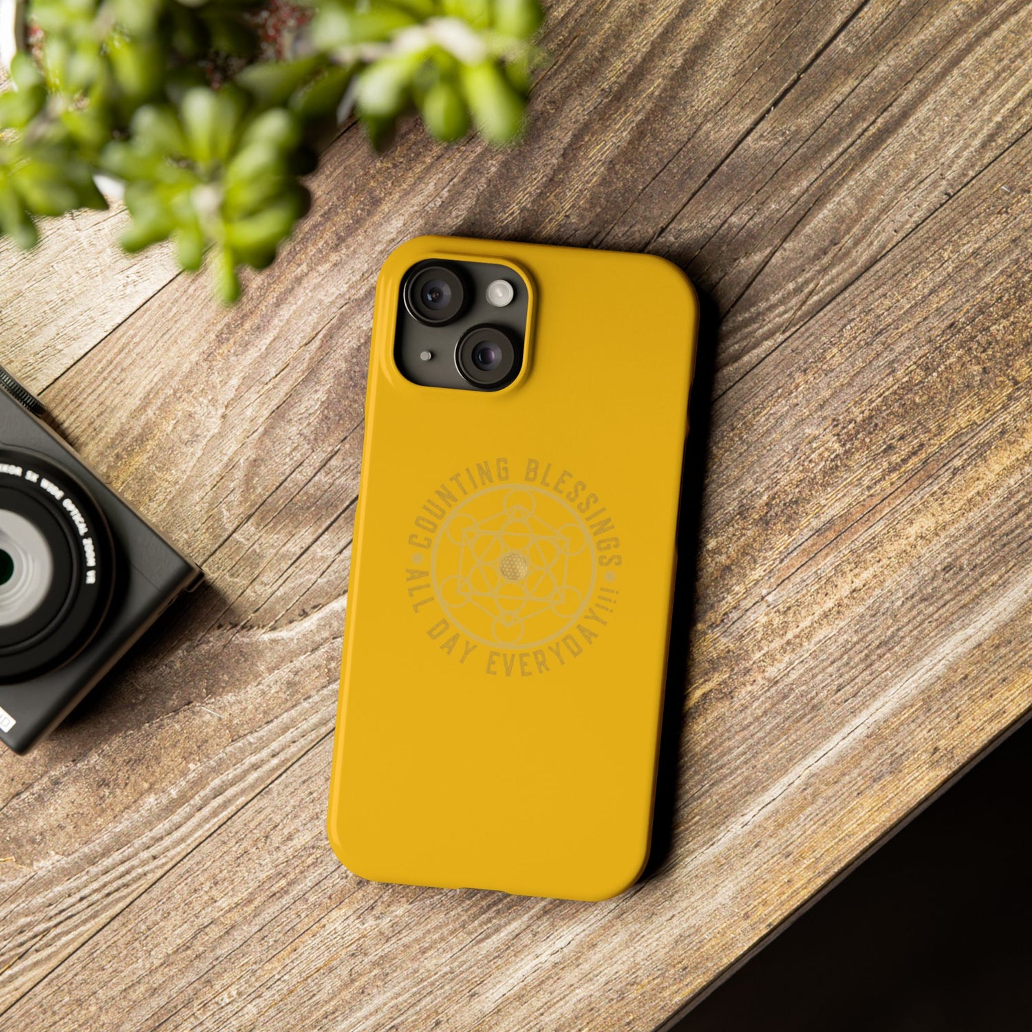 COUNTING BLESSINGS ALL DAY EVERYDAY!!! - Slim Phone Cases, Case-Mate - YELLOW