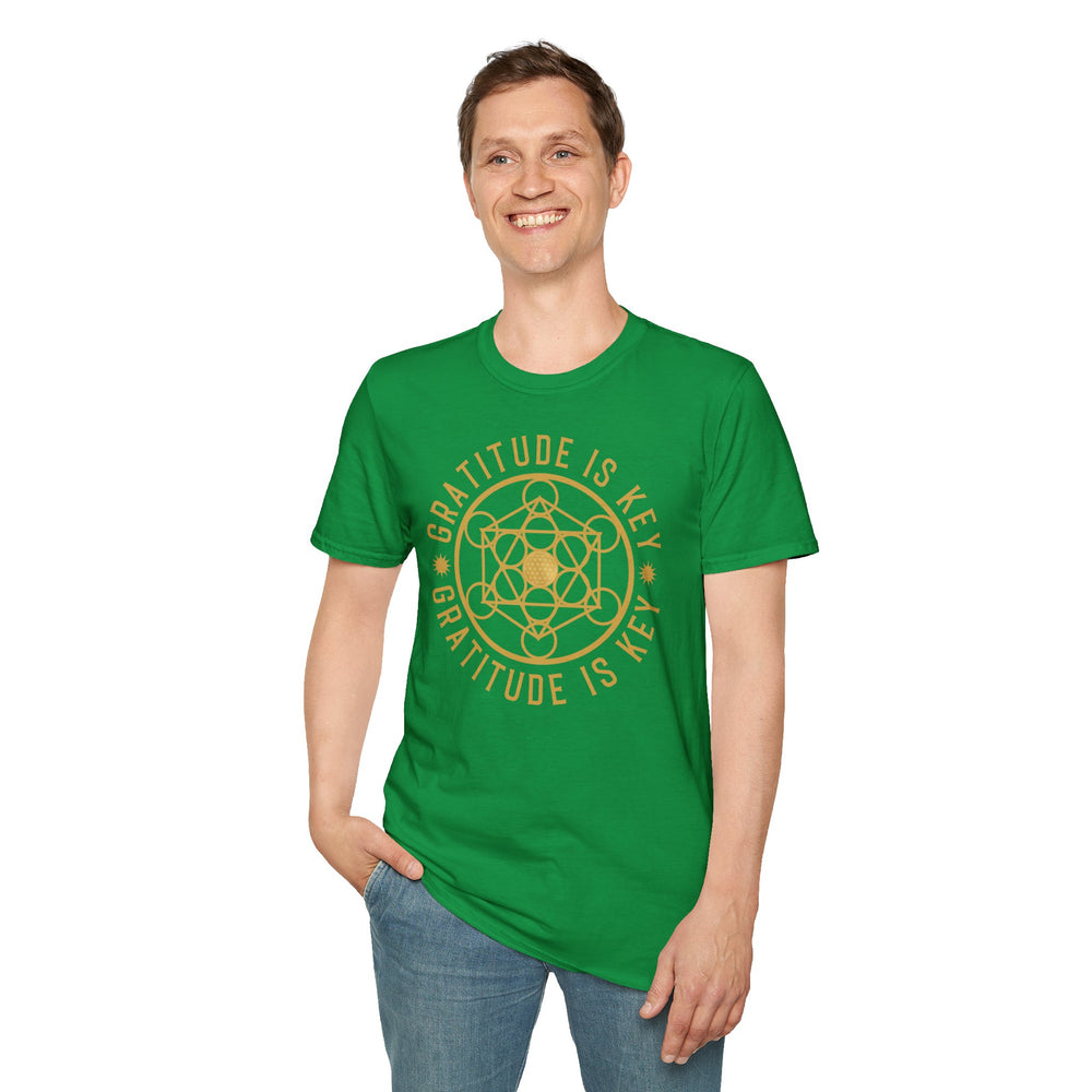 GRATITUDE IS KEY - Unisex Soft-Style T-Shirt