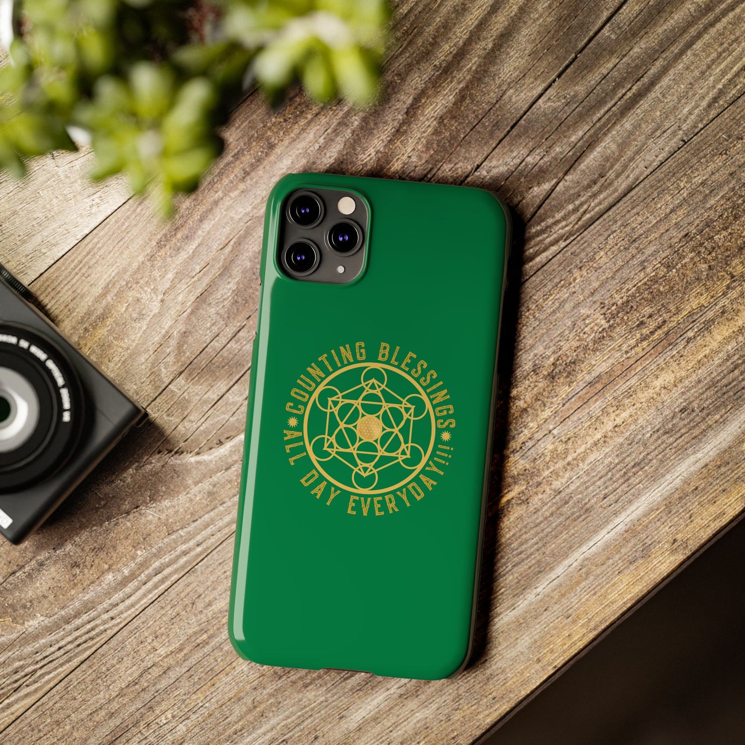 COUNTING BLESSINGS ALL DAY EVERYDAY!!! - Slim Phone Cases, Case-Mate - GREEN