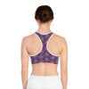 BLESSED - Boxed Design - Sports Bra (AOP) - PURPLE