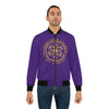 COUNTING BLESSINGS ALL DAY EVERYDAY - Men's Bomber Jacket (AOP) - PURPLE