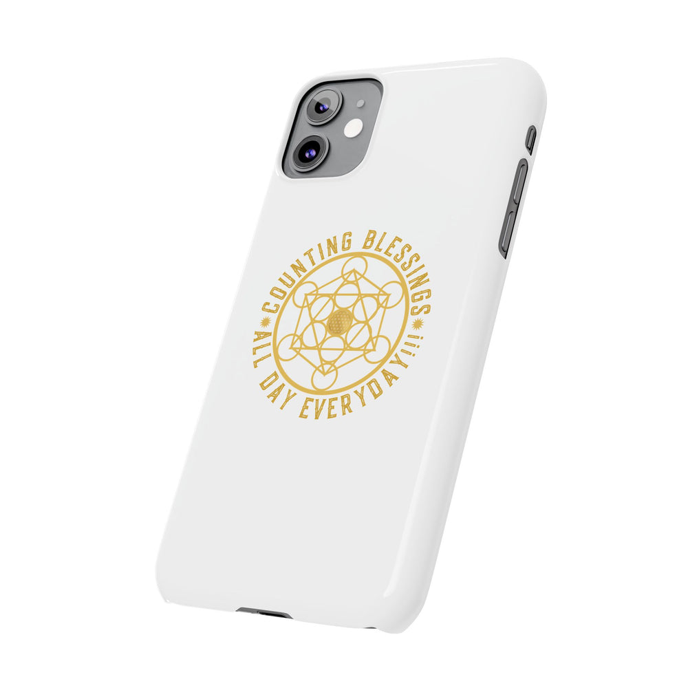 Copy of COUNTING BLESSINGS ALL DAY EVERYDAY!!! - Slim Phone Cases, Case-Mate - YELLOW