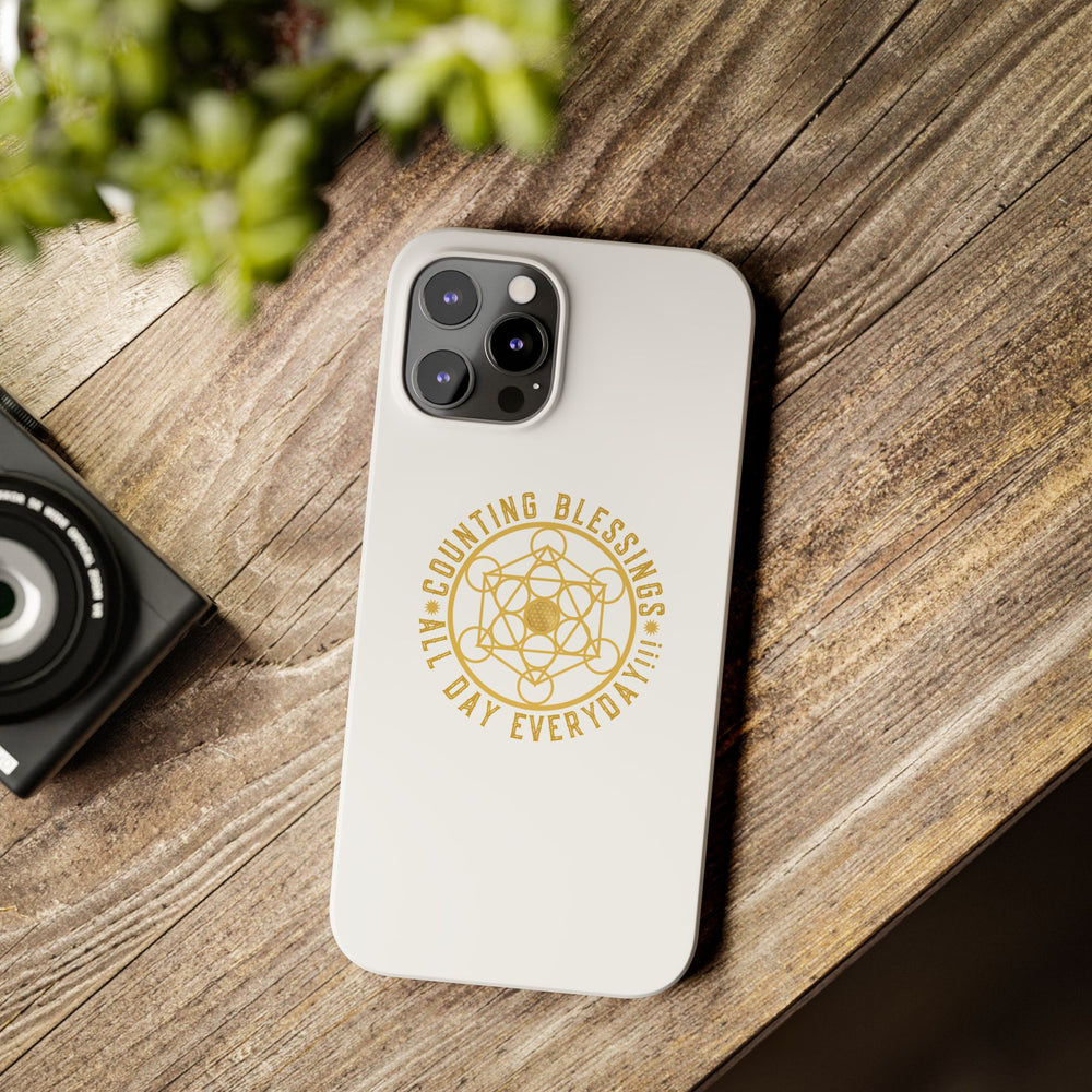 Copy of COUNTING BLESSINGS ALL DAY EVERYDAY!!! - Slim Phone Cases, Case-Mate - YELLOW