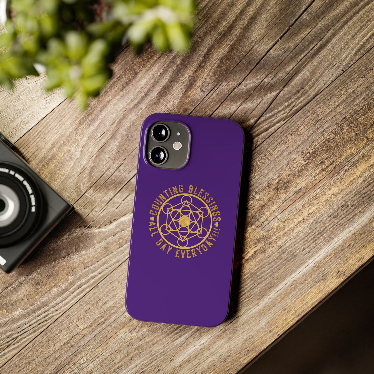 COUNTING BLESSINGS ALL DAY EVERYDAY!!! - Slim Phone Cases, Case-Mate - PURPLE