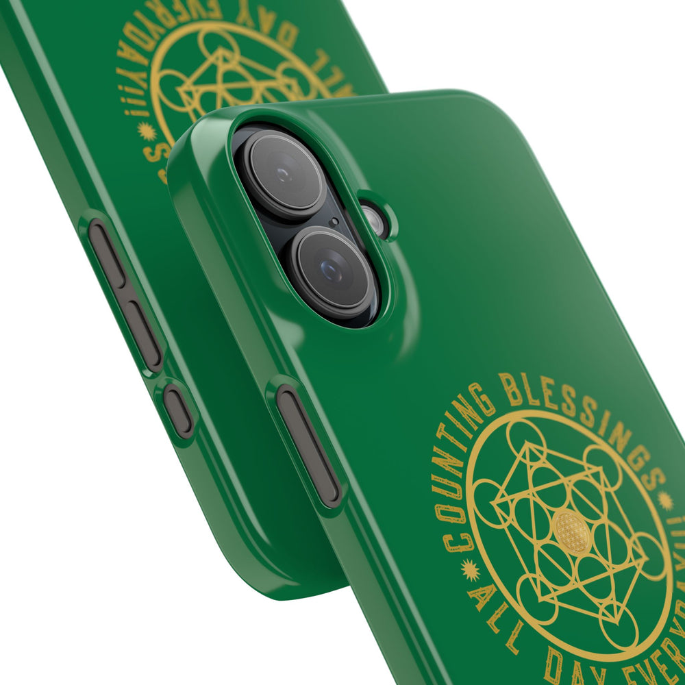 COUNTING BLESSINGS ALL DAY EVERYDAY!!! - Slim Phone Cases, Case-Mate - GREEN