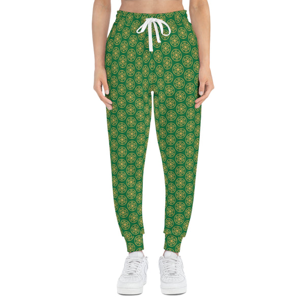 DYNYSTY - Women's Athletic Joggers (AOP) - Green