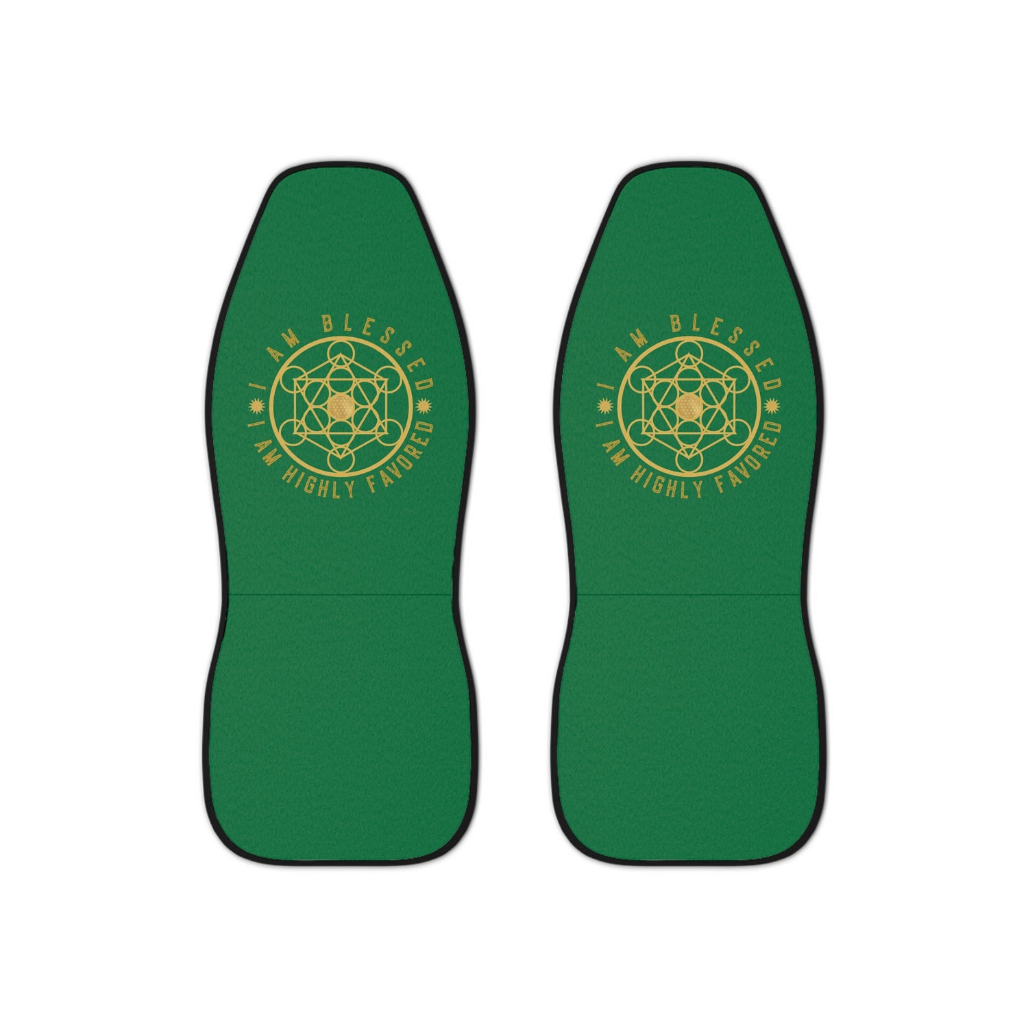 I AM BLESSED I AM HIGHLY FAVORED - Car Seat Covers - Green
