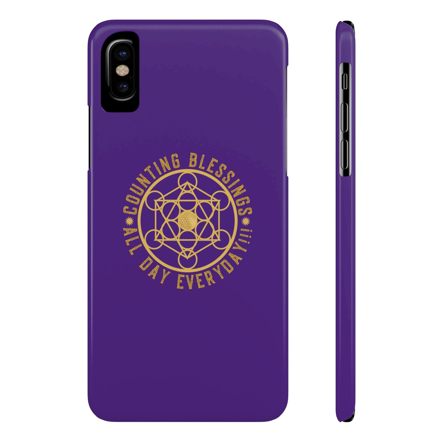 COUNTING BLESSINGS ALL DAY EVERYDAY!!! - Slim Phone Cases, Case-Mate - PURPLE