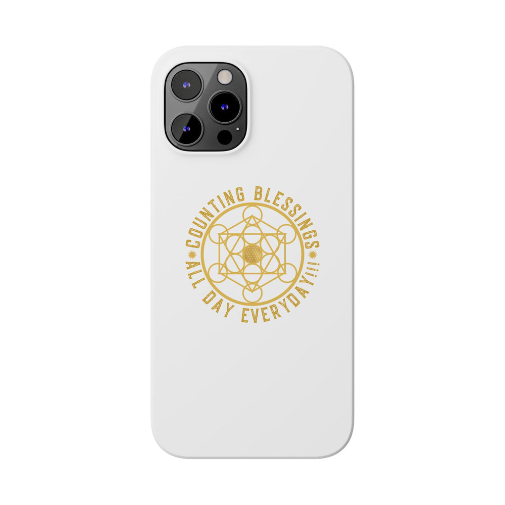 Copy of COUNTING BLESSINGS ALL DAY EVERYDAY!!! - Slim Phone Cases, Case-Mate - YELLOW
