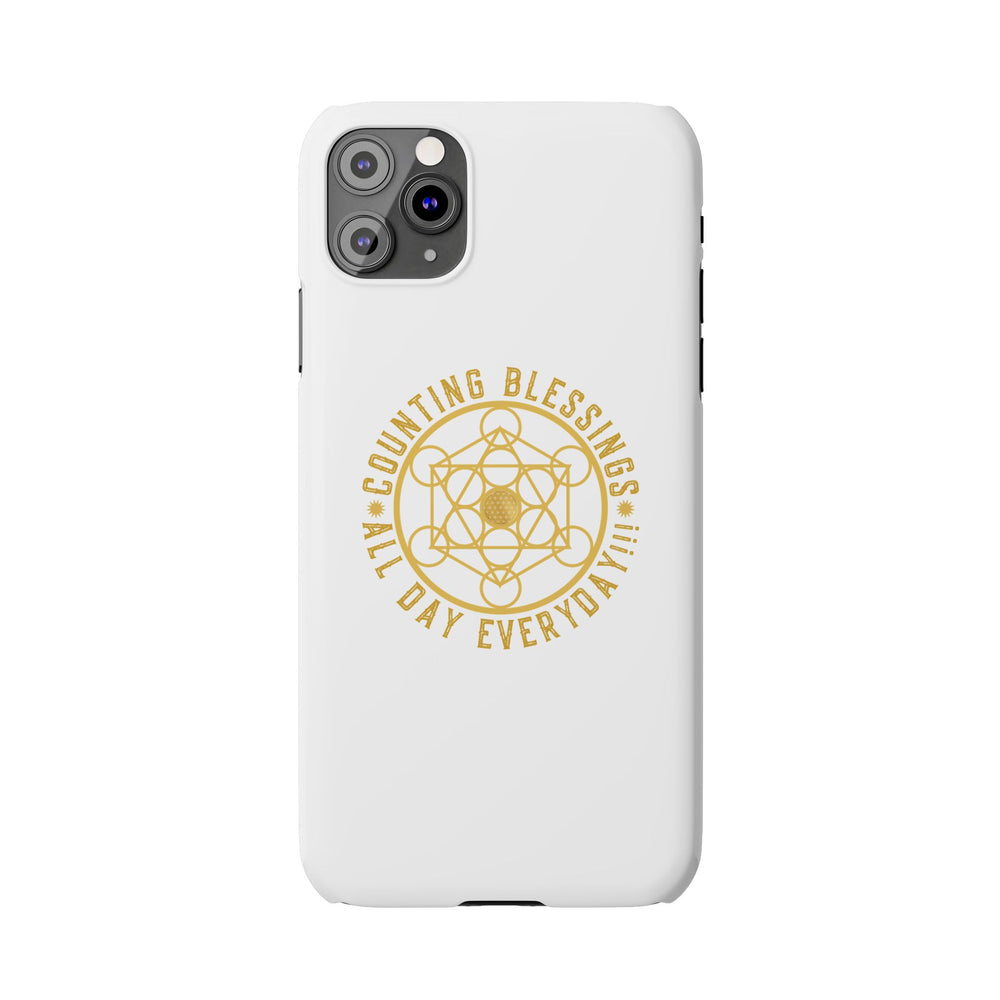 Copy of COUNTING BLESSINGS ALL DAY EVERYDAY!!! - Slim Phone Cases, Case-Mate - YELLOW