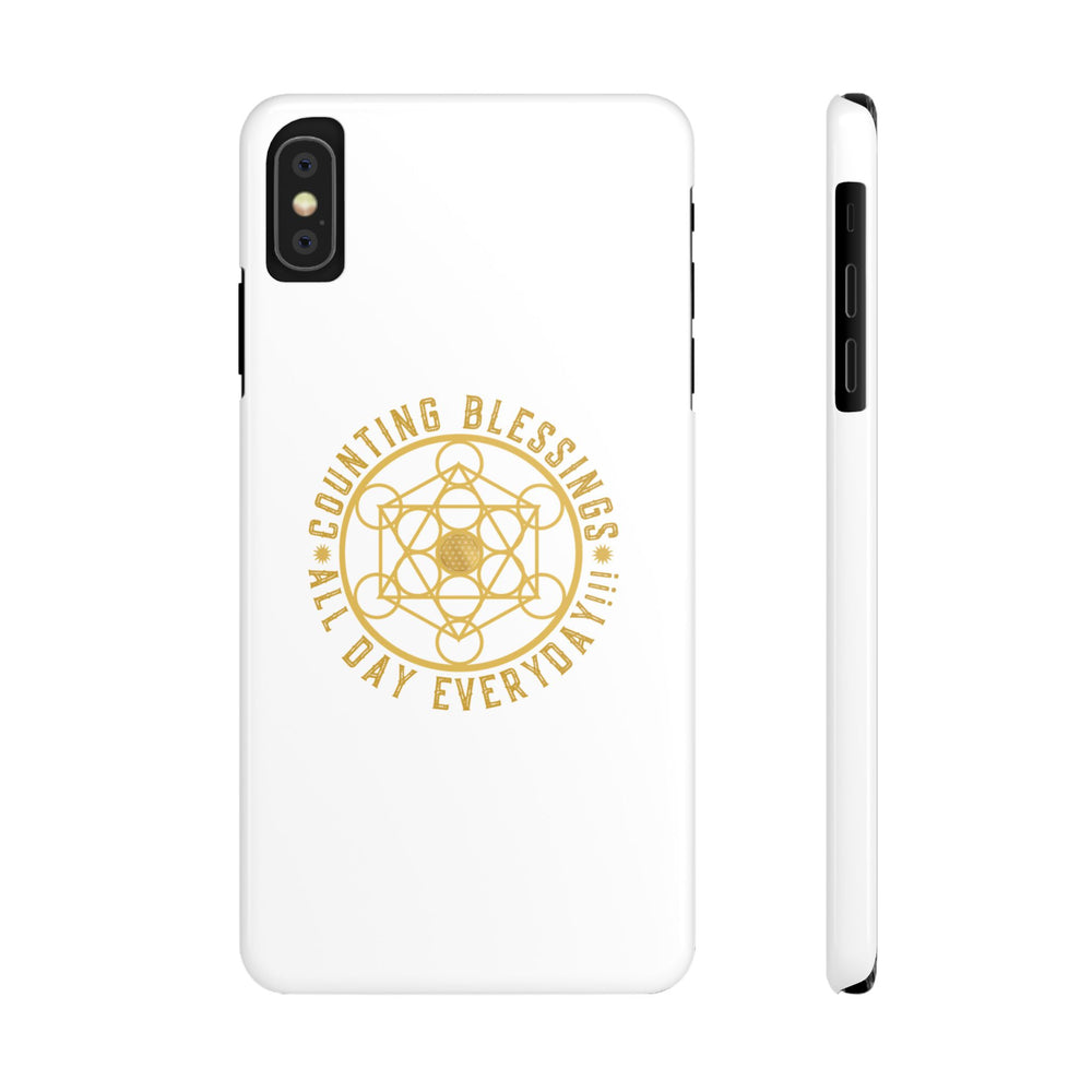 Copy of COUNTING BLESSINGS ALL DAY EVERYDAY!!! - Slim Phone Cases, Case-Mate - YELLOW