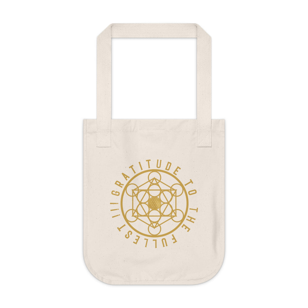 GRATITUDE TO THE FULLEST - Organic Canvas Tote Bag