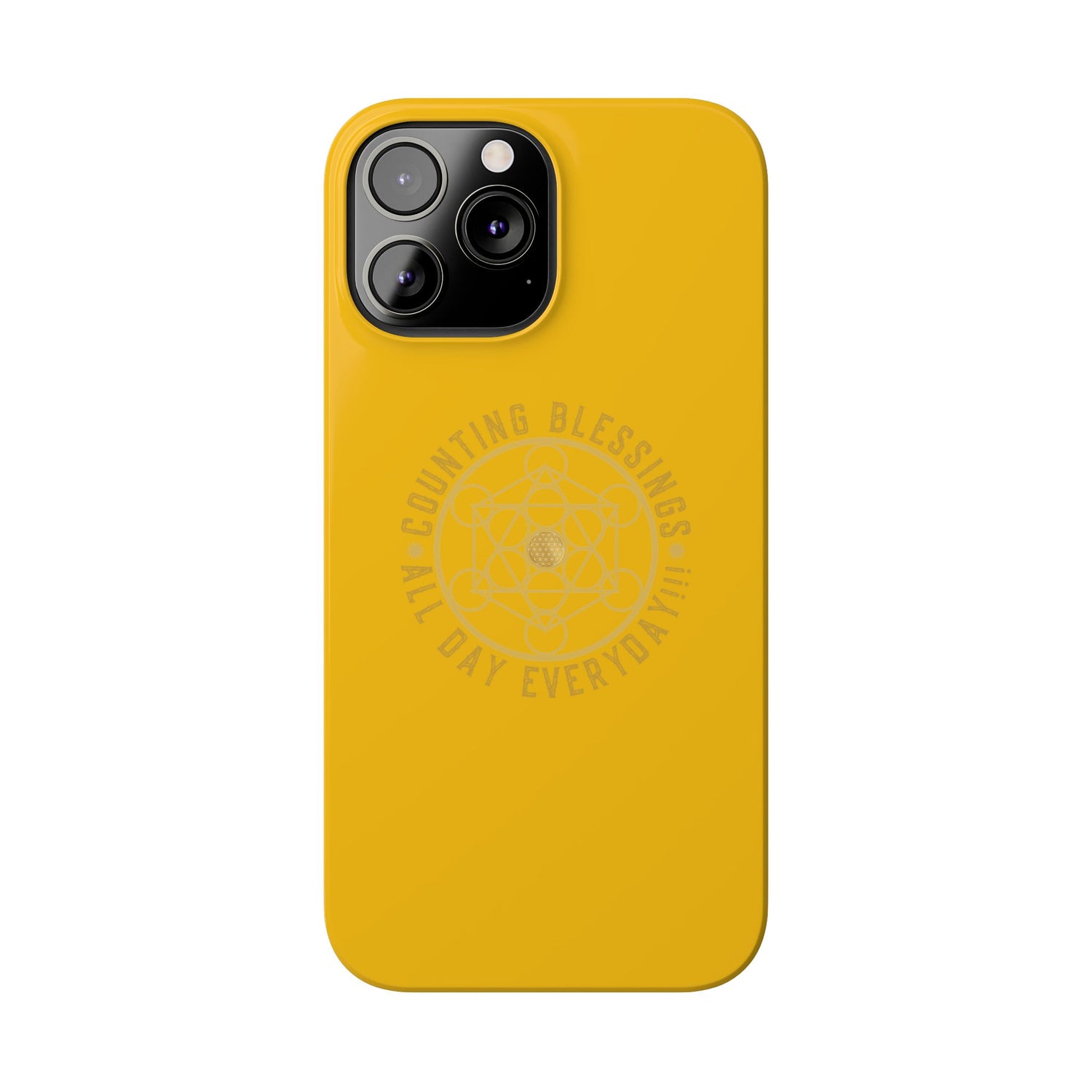 COUNTING BLESSINGS ALL DAY EVERYDAY!!! - Slim Phone Cases, Case-Mate - YELLOW