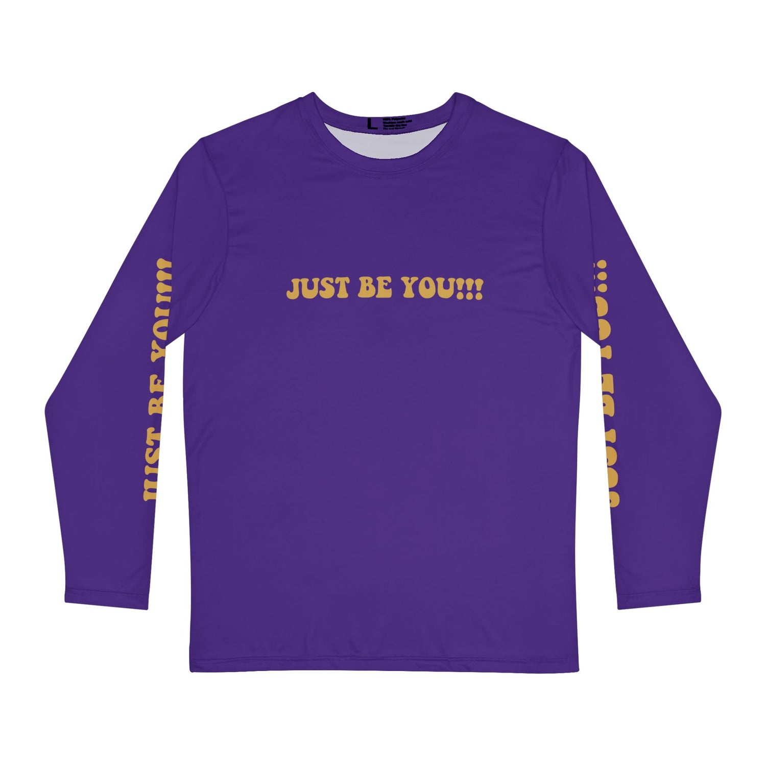 JUST BE YOU!!! Men's Long Sleeve Shirt (AOP) - PURPLE