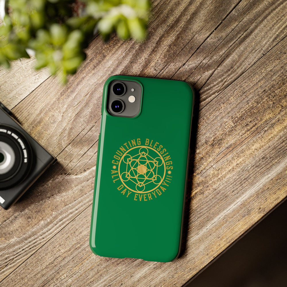 COUNTING BLESSINGS ALL DAY EVERYDAY!!! - Slim Phone Cases, Case-Mate - GREEN