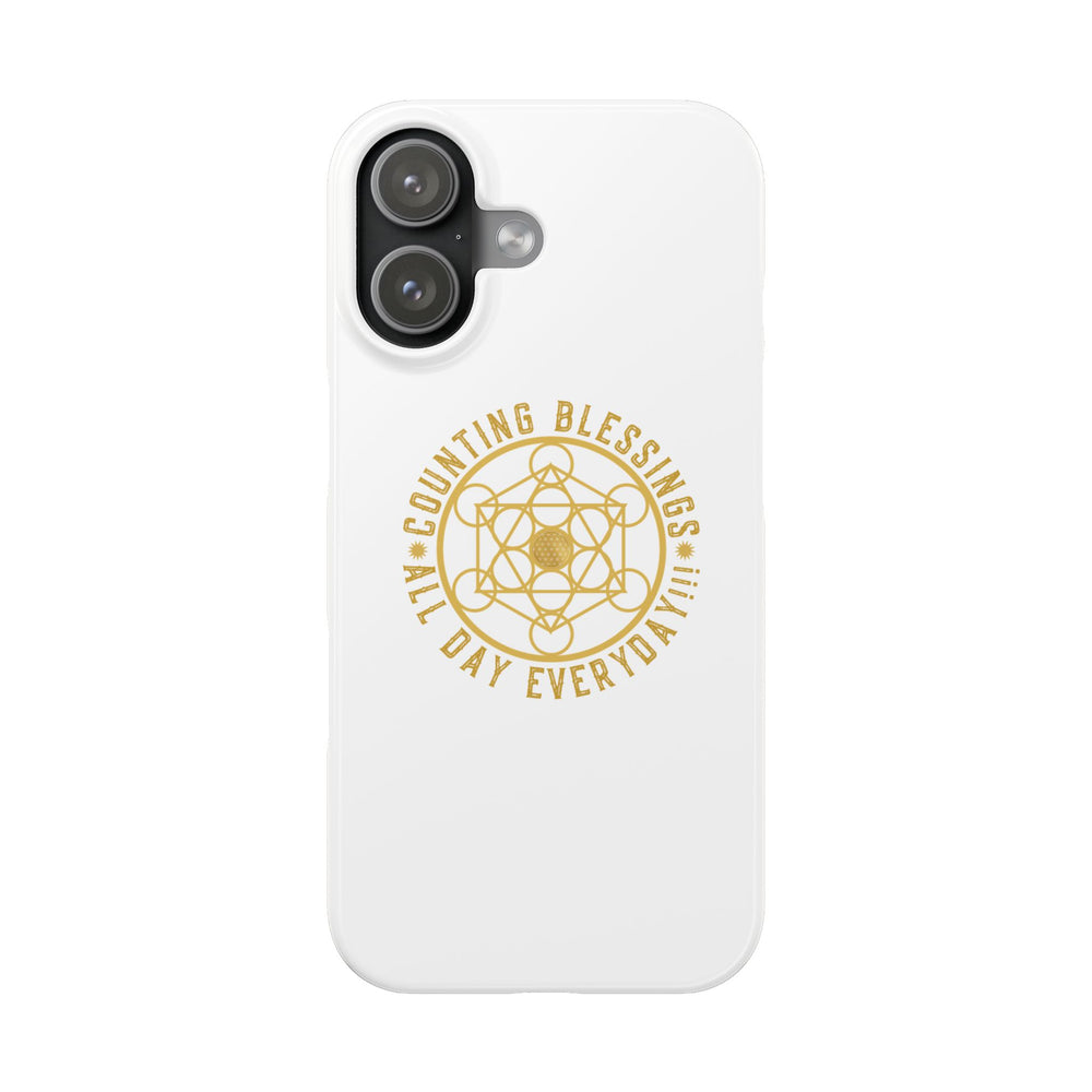 Copy of COUNTING BLESSINGS ALL DAY EVERYDAY!!! - Slim Phone Cases, Case-Mate - YELLOW