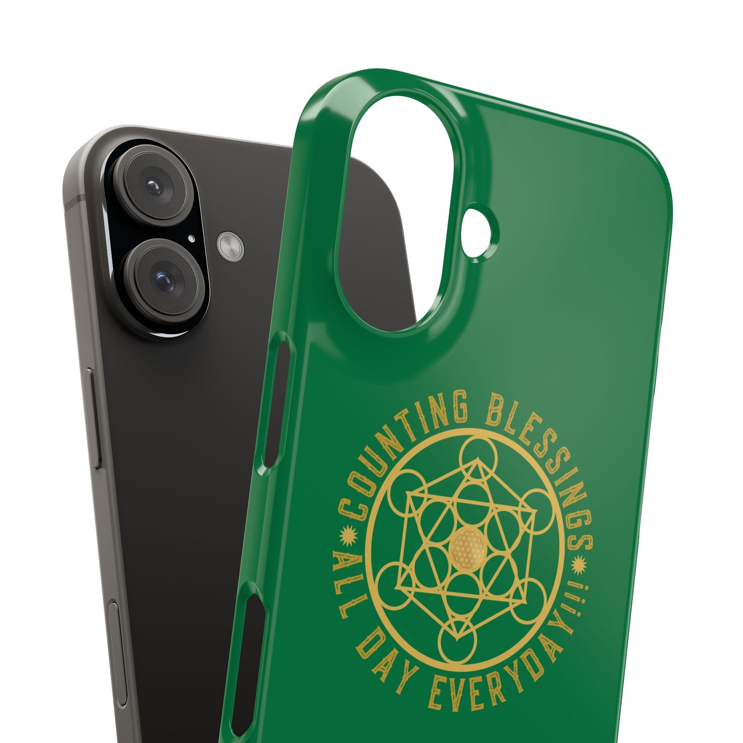 COUNTING BLESSINGS ALL DAY EVERYDAY!!! - Slim Phone Cases, Case-Mate - GREEN