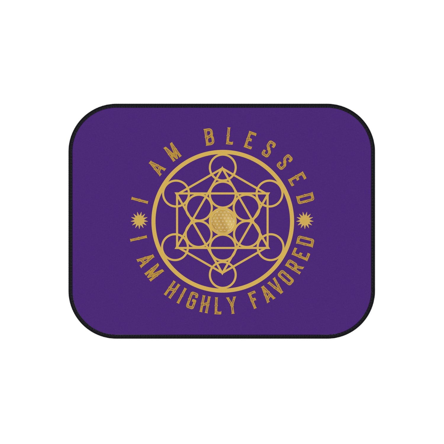 I AM BLESSED I AM HIGHLY FAVORED - Car Mats (Set of 4) - Purple