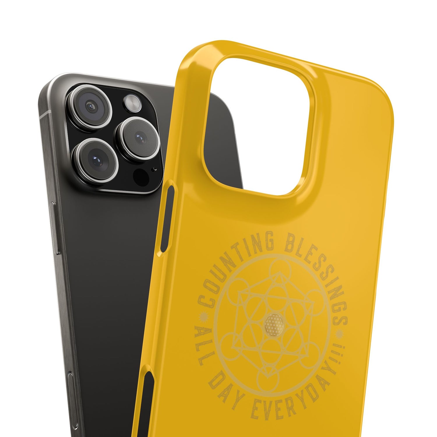 COUNTING BLESSINGS ALL DAY EVERYDAY!!! - Slim Phone Cases, Case-Mate - YELLOW