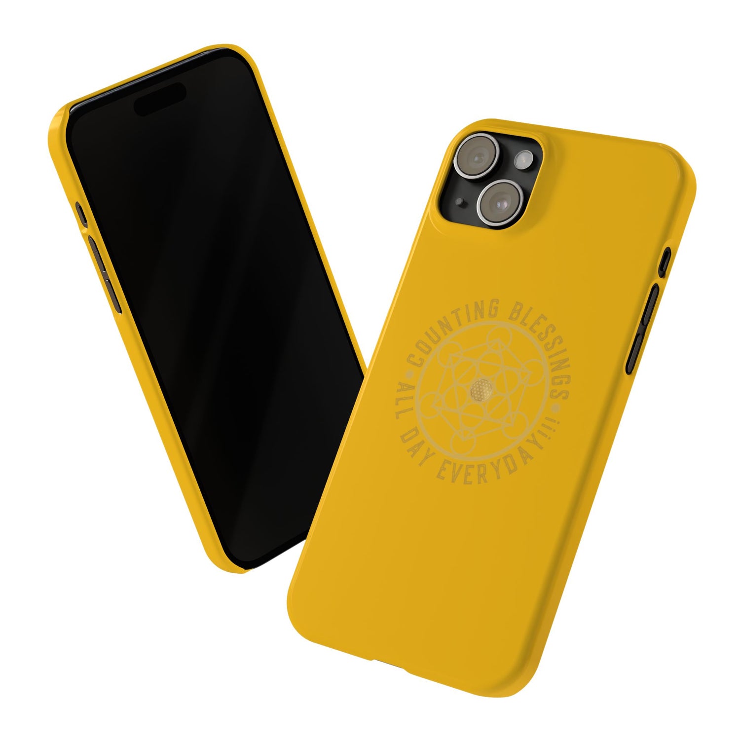 COUNTING BLESSINGS ALL DAY EVERYDAY!!! - Slim Phone Cases, Case-Mate - YELLOW