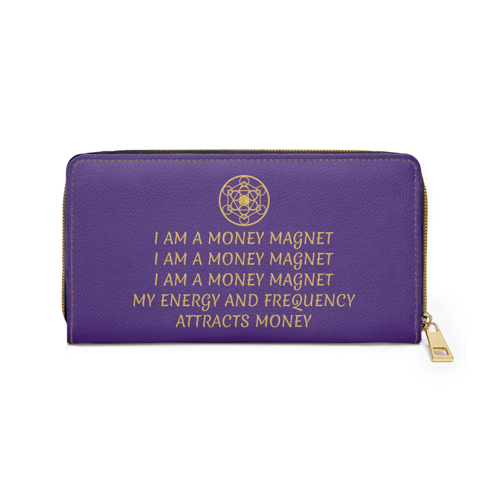 MONEY MAGNET - Zipper Wallet - Purple