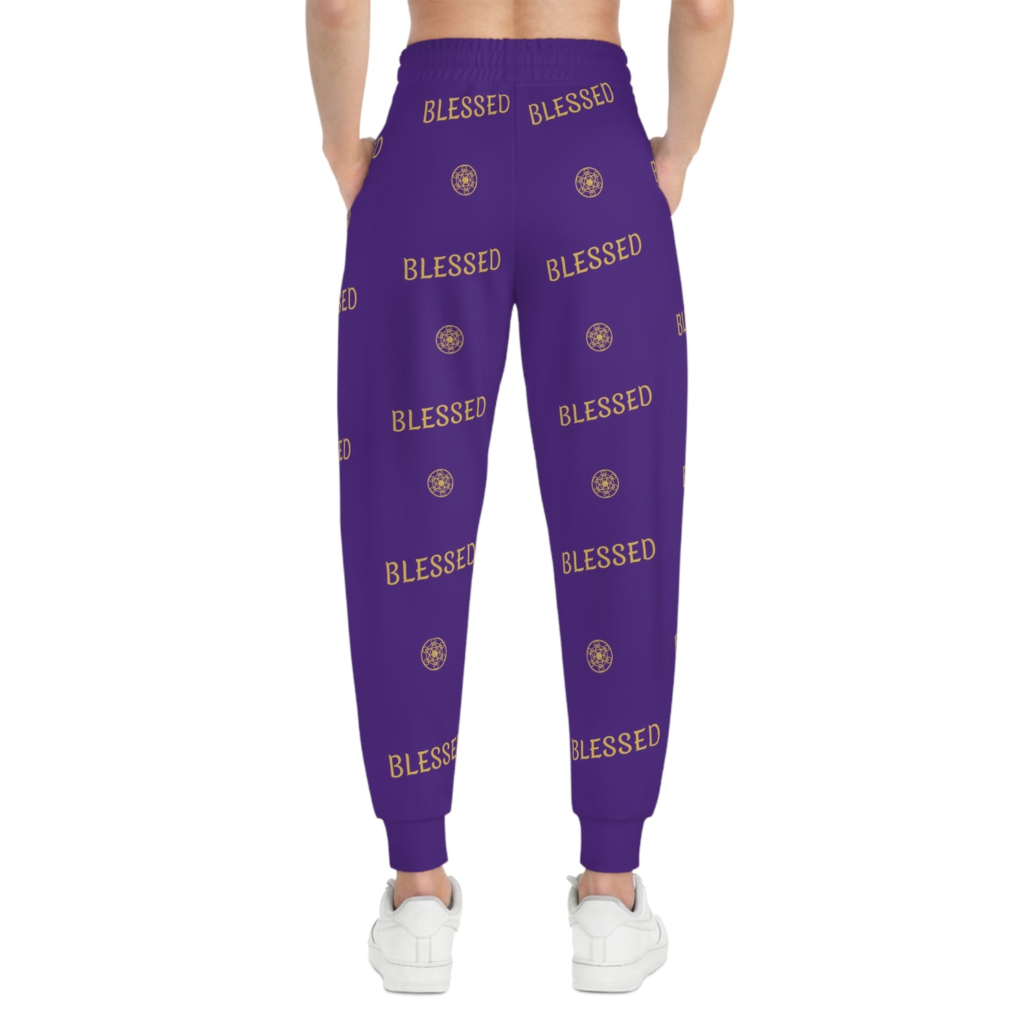 DYNYSTY - Women's Athletic Joggers (AOP) - Purple