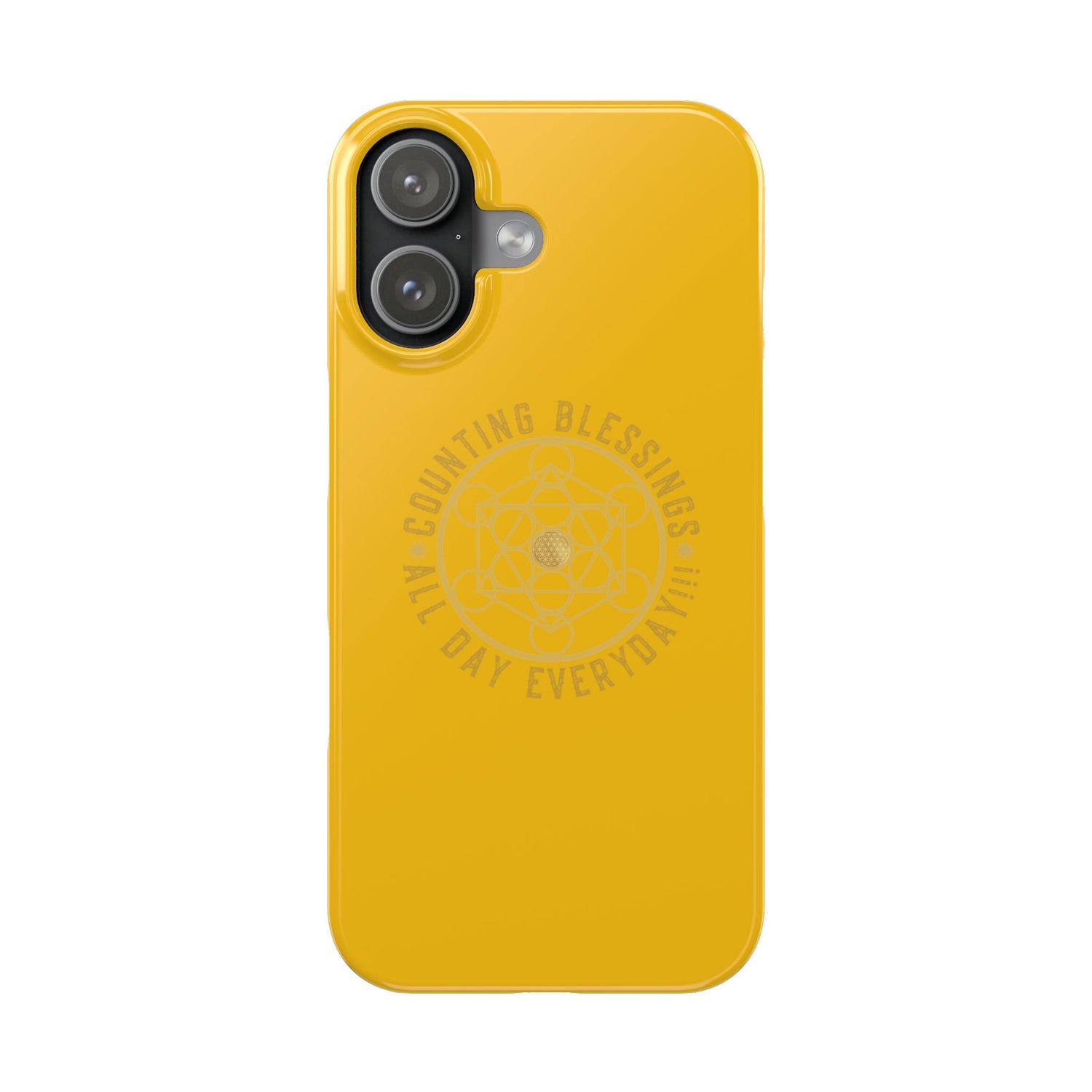 COUNTING BLESSINGS ALL DAY EVERYDAY!!! - Slim Phone Cases, Case-Mate - YELLOW