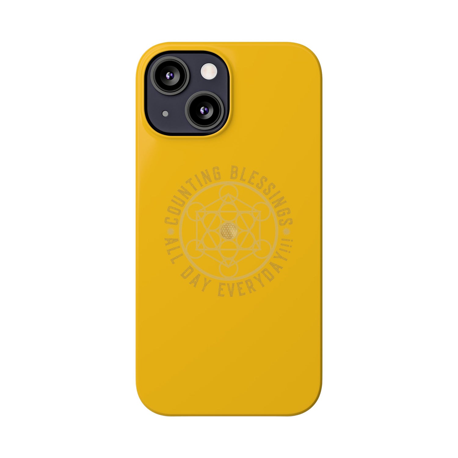 COUNTING BLESSINGS ALL DAY EVERYDAY!!! - Slim Phone Cases, Case-Mate - YELLOW