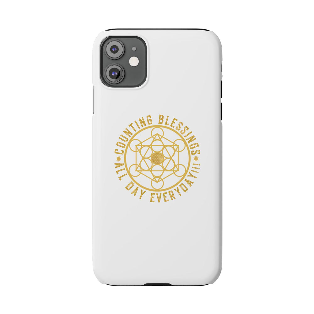 Copy of COUNTING BLESSINGS ALL DAY EVERYDAY!!! - Slim Phone Cases, Case-Mate - YELLOW