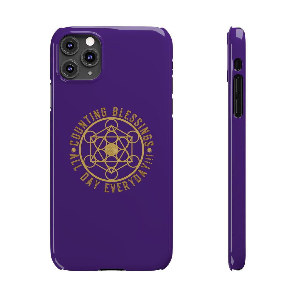 COUNTING BLESSINGS ALL DAY EVERYDAY!!! - Slim Phone Cases, Case-Mate - PURPLE