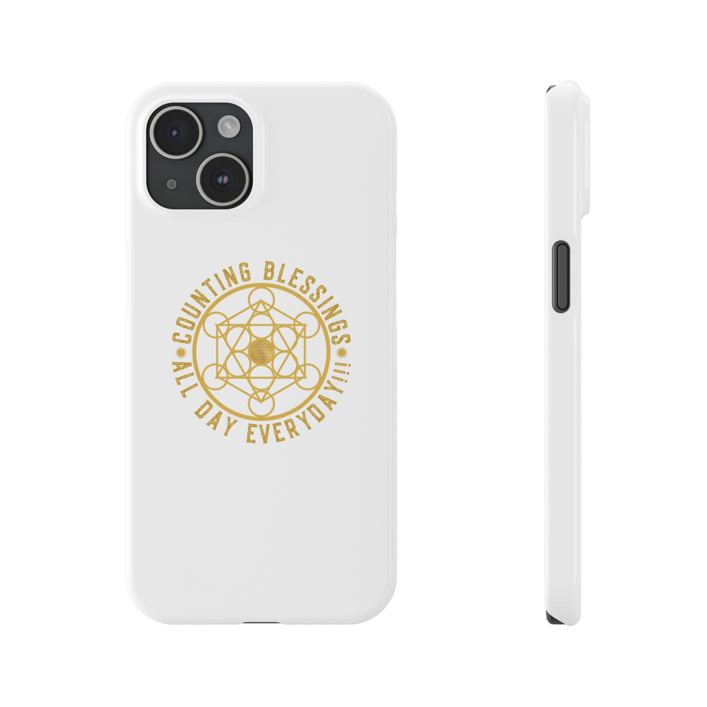 Copy of COUNTING BLESSINGS ALL DAY EVERYDAY!!! - Slim Phone Cases, Case-Mate - YELLOW