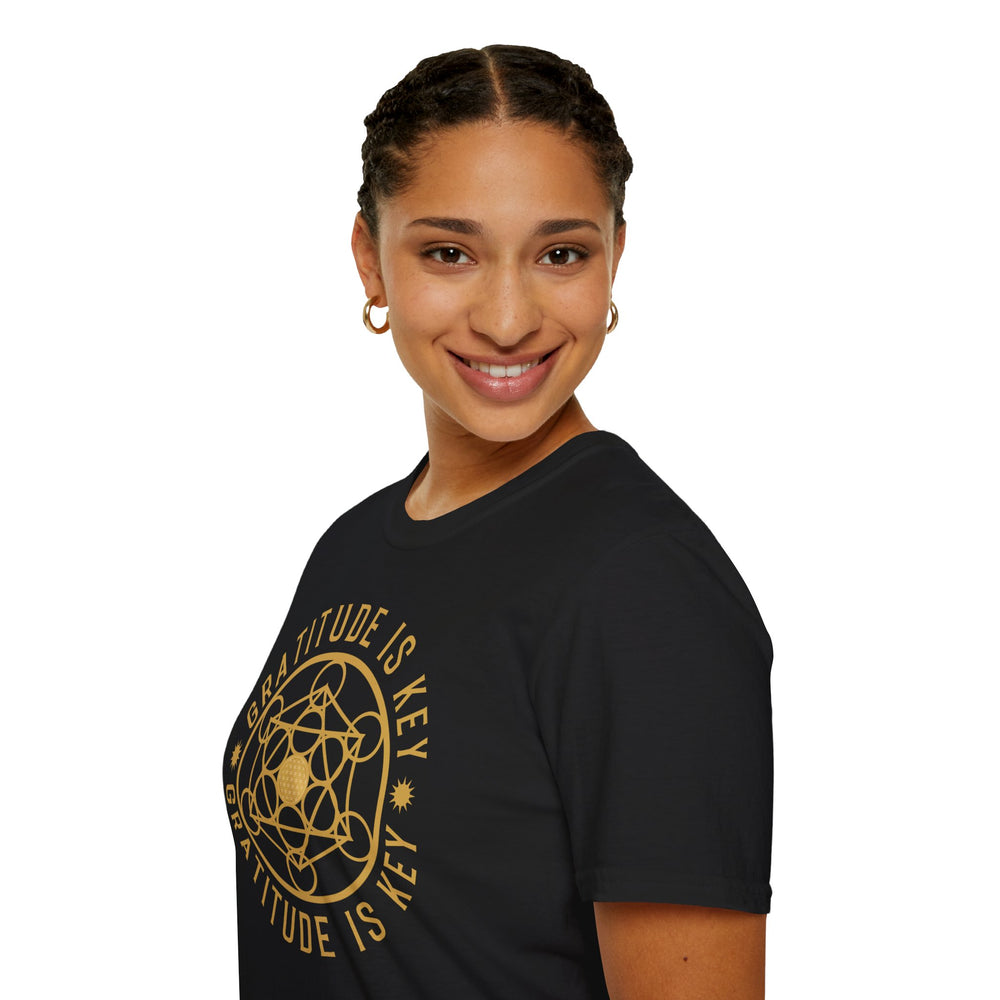 GRATITUDE IS KEY - Unisex Soft-Style T-Shirt