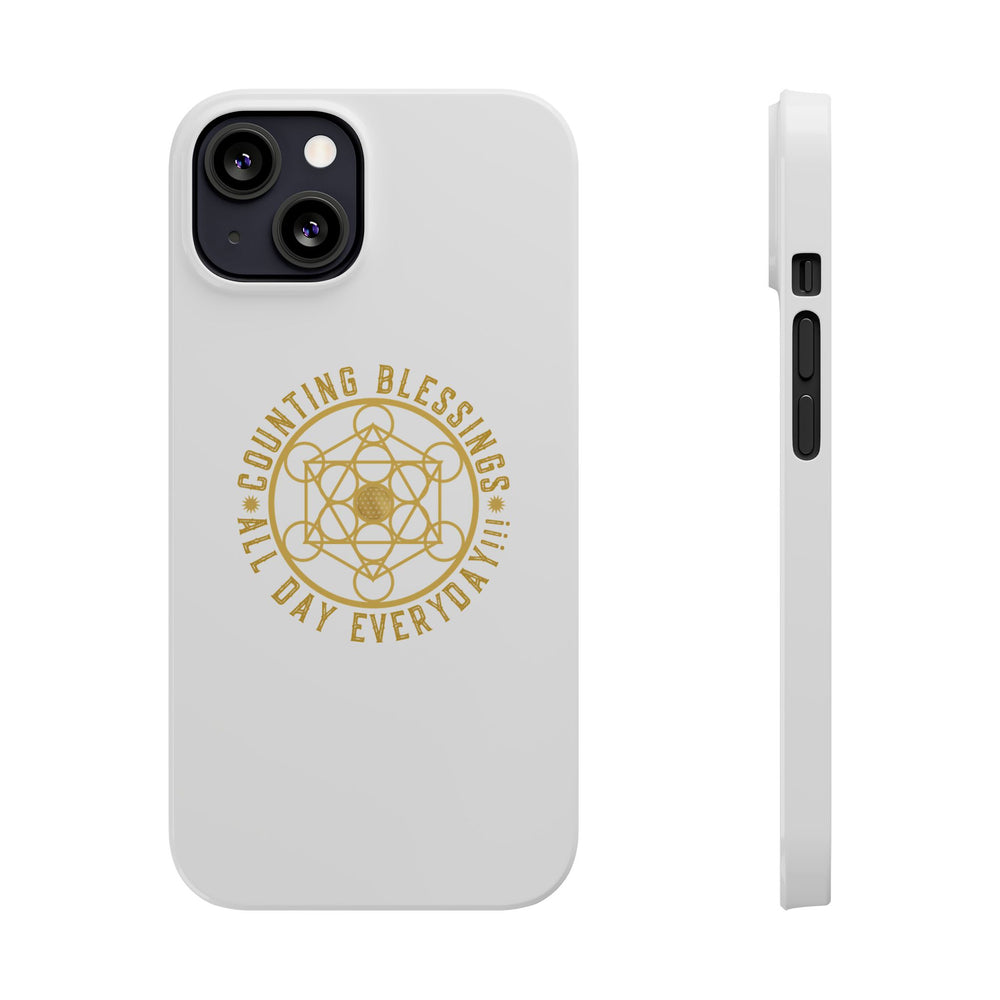 Copy of COUNTING BLESSINGS ALL DAY EVERYDAY!!! - Slim Phone Cases, Case-Mate - YELLOW
