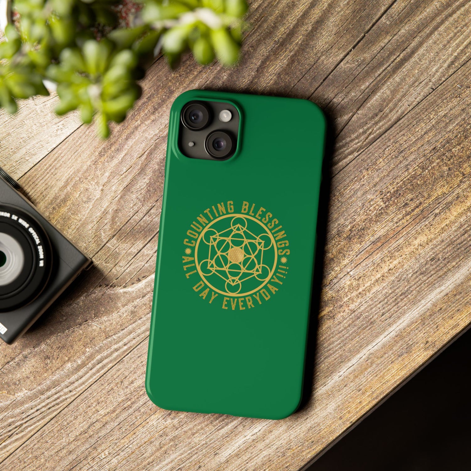 COUNTING BLESSINGS ALL DAY EVERYDAY!!! - Slim Phone Cases, Case-Mate - GREEN
