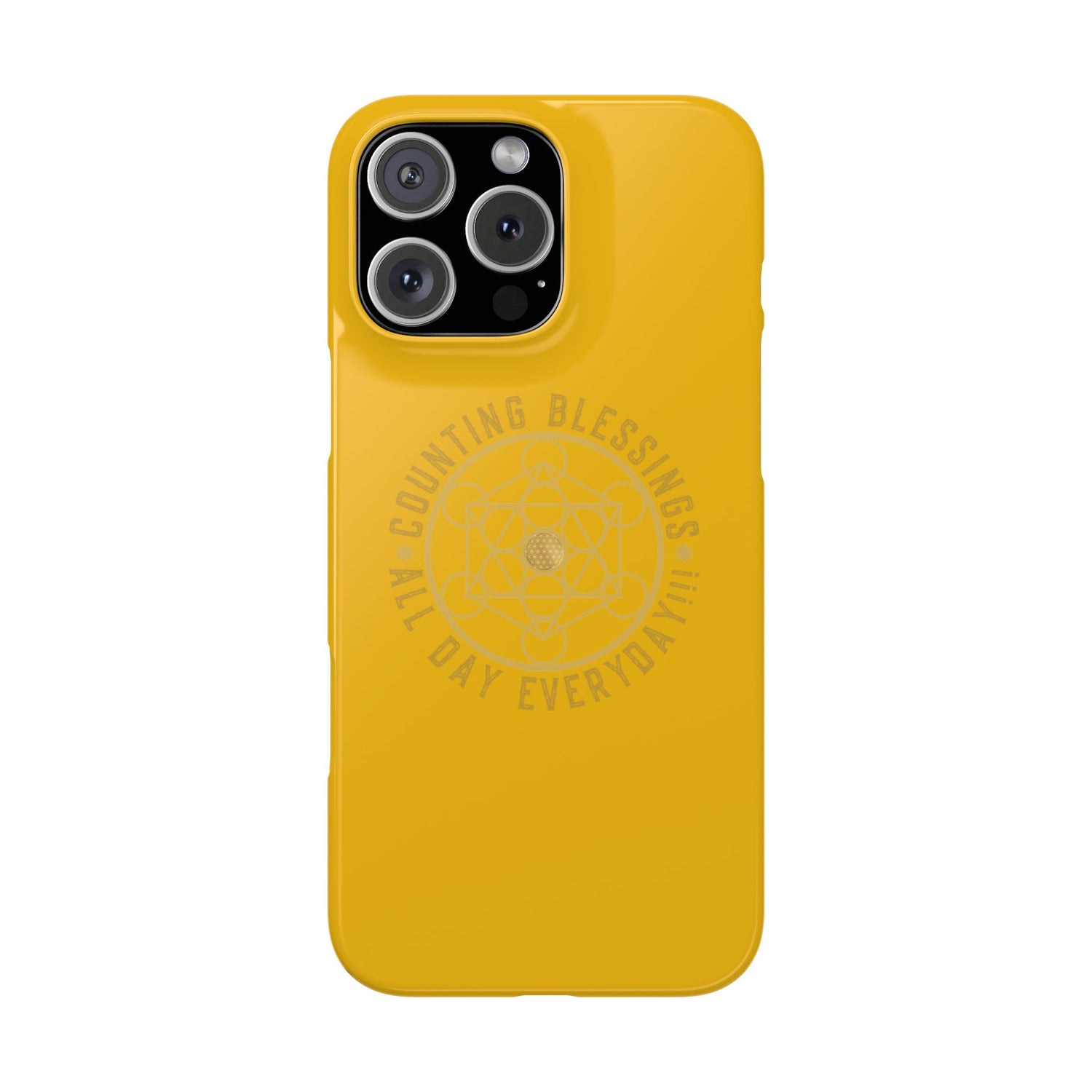 COUNTING BLESSINGS ALL DAY EVERYDAY!!! - Slim Phone Cases, Case-Mate - YELLOW