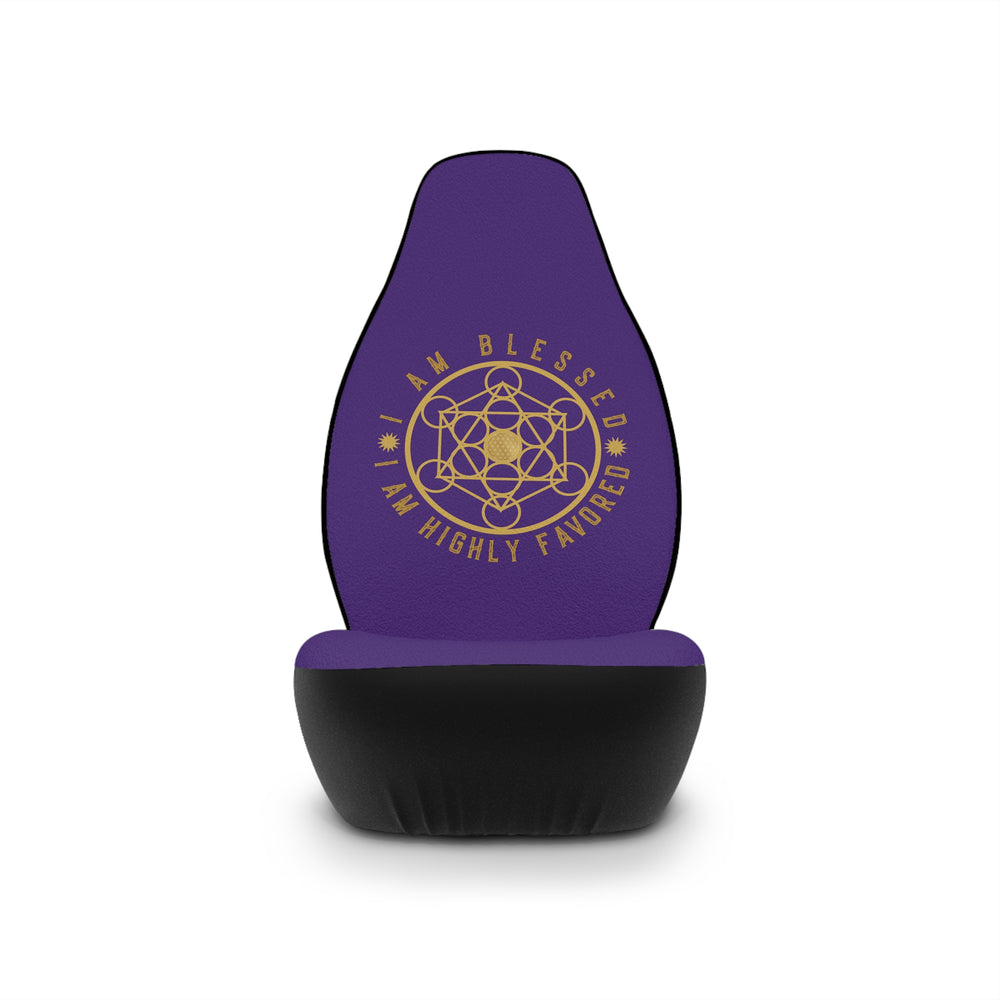 I AM BLESSED I AM HIGHLY FAVORED - Car Seat Covers - Purple
