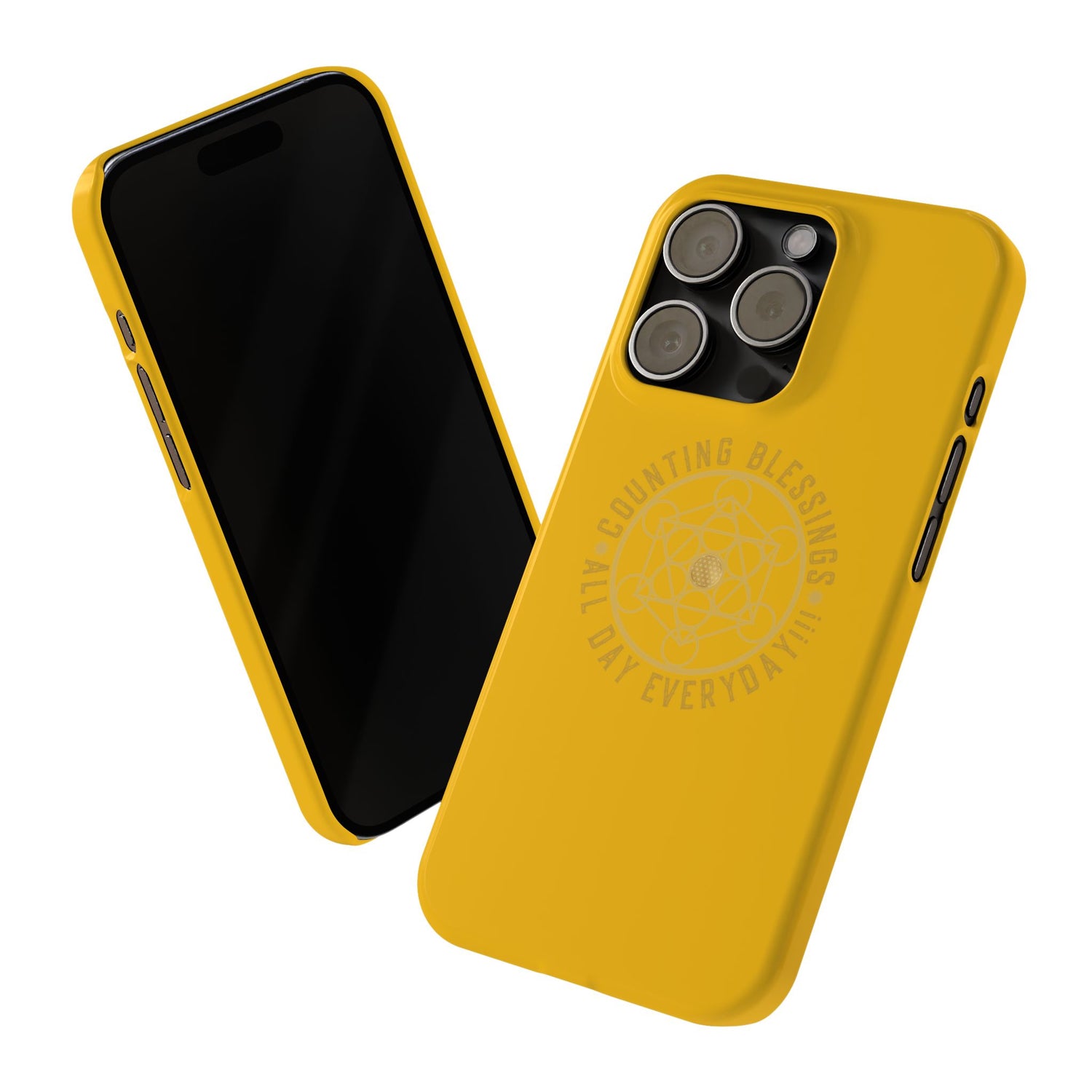 COUNTING BLESSINGS ALL DAY EVERYDAY!!! - Slim Phone Cases, Case-Mate - YELLOW