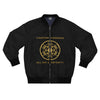 COUNTING BLESSINGS ALL DAY EVERYDAY - Men's Bomber Jacket (AOP) - BLACK